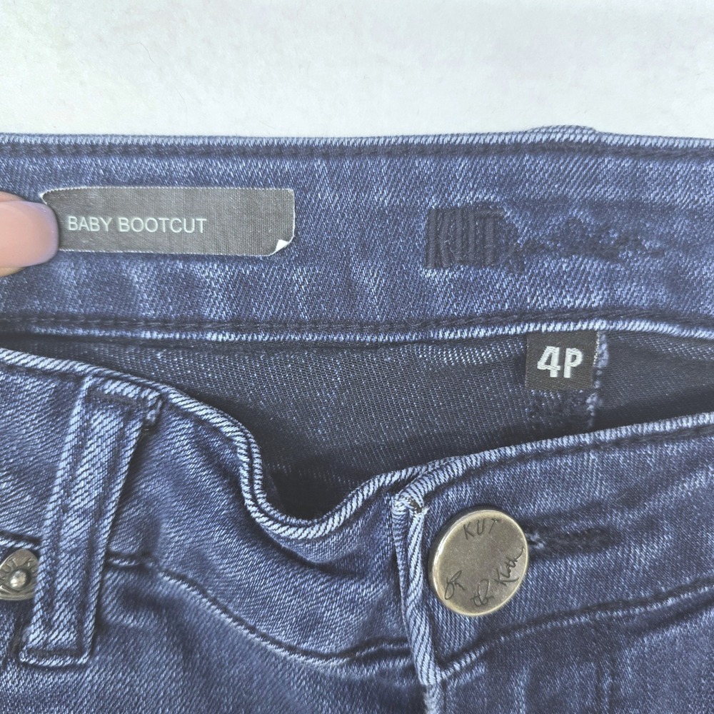 Kut from the Kloth Baby Bootcut Jeans Dark‎ Wash Blue Mid Rise Stretch 4P - Picture 6 of 10